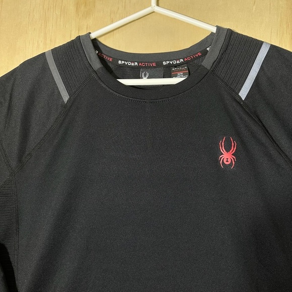 Spyder Active ProWeb Athletic Black Long Sleeve Top 3M Men's Size Medium - Picture 2 of 10